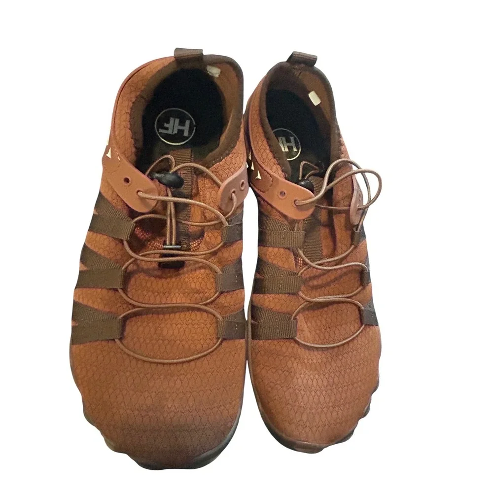 HF Barefoot Minimalist Trail Running Shoes Brown Tan Wide Toe Box Mens Womens - Picture 3 of 9